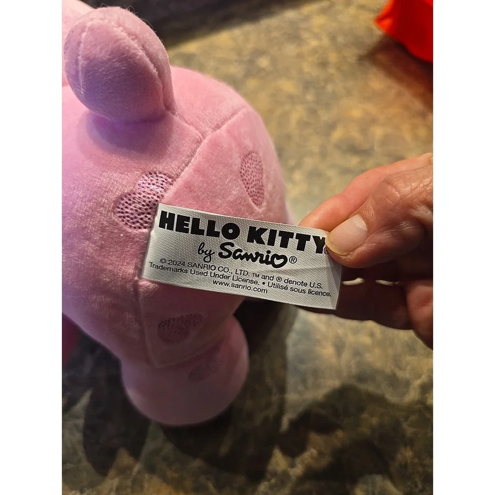 New Claire's Exclusive Sanrio‎ Hello Kitty 50th Anniversary Plush Pink 13